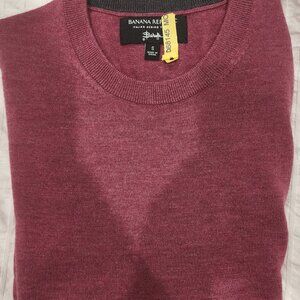 Banana Republic Merino Burgundy Sweater Small